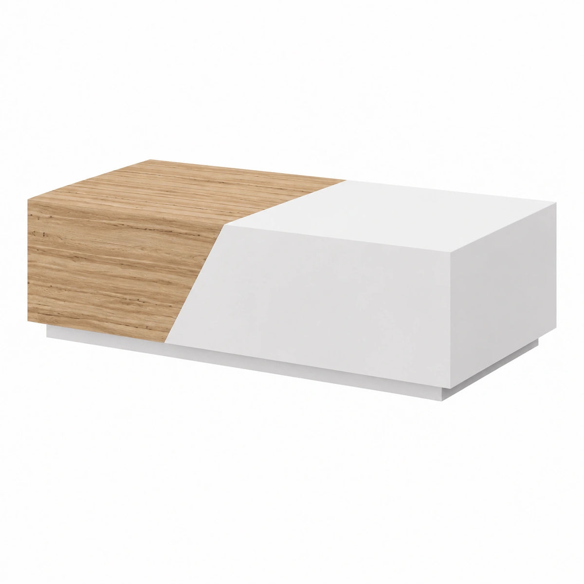 Canapé, extensible, avec rangement, en chêne, coloris blanc, pour le salon