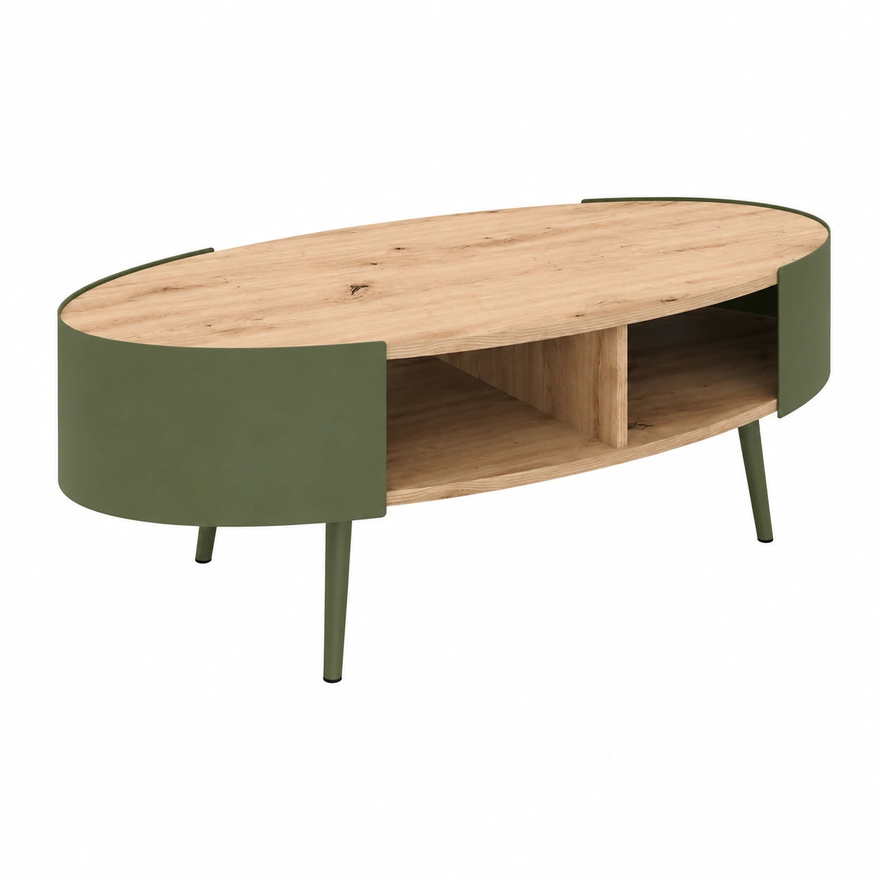 Table basse, 120 x 60 cm, coloris vert, pour le salon