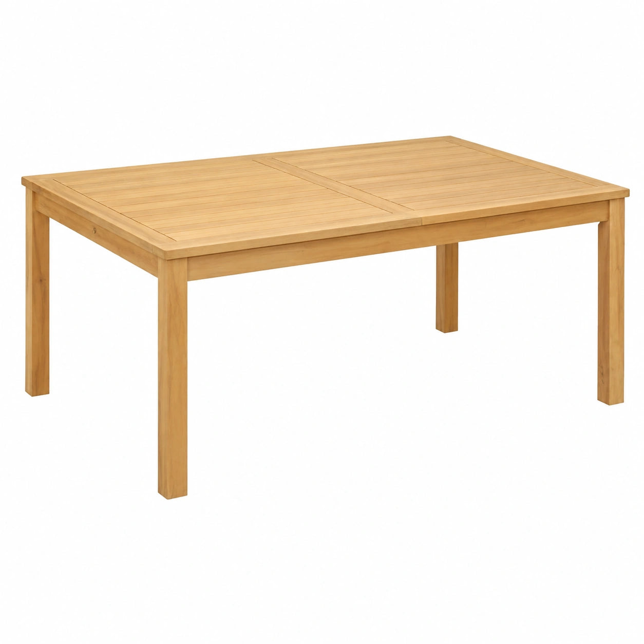 Table de jardin, coloris naturel, 110 x 110 x 45 cm, pour la terrasse ou le jardin
