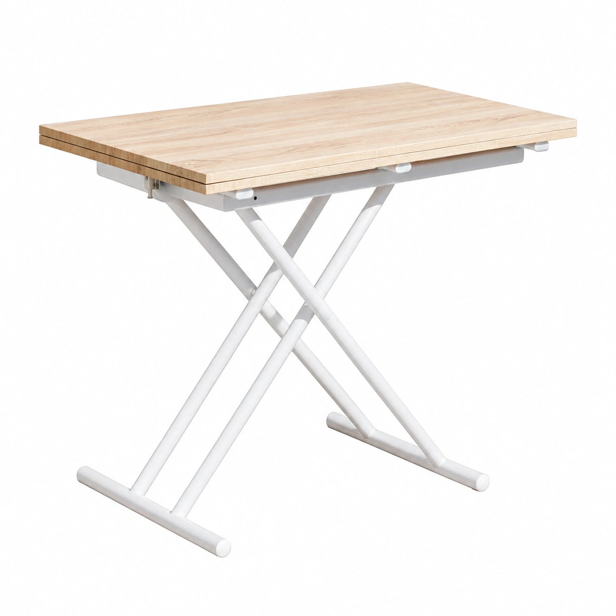 Table basse, extensible, en chêne, coloris blanc, pour le salon