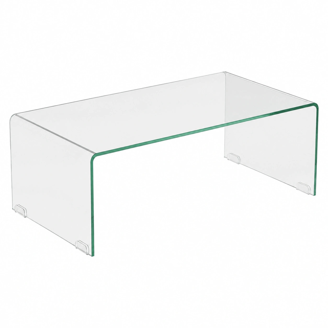 Bureau, en verre trempé, coloris transparent, pour l’espace de travail