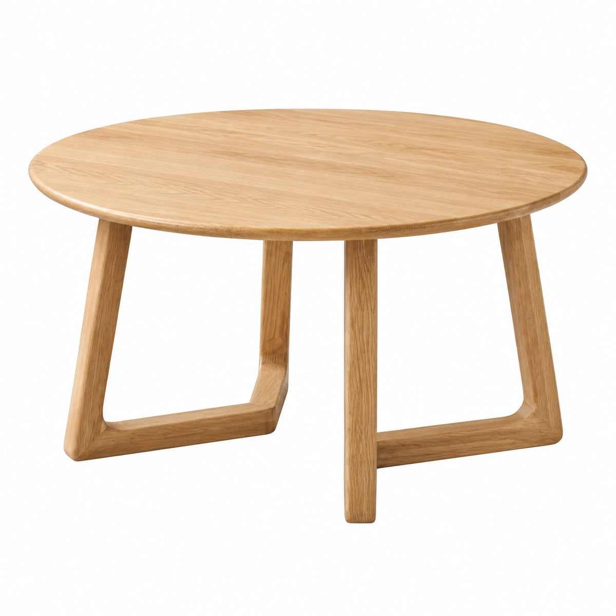 Table basse, en chêne, 75 x 75 x 40 cm, coloris naturel, pour le salon