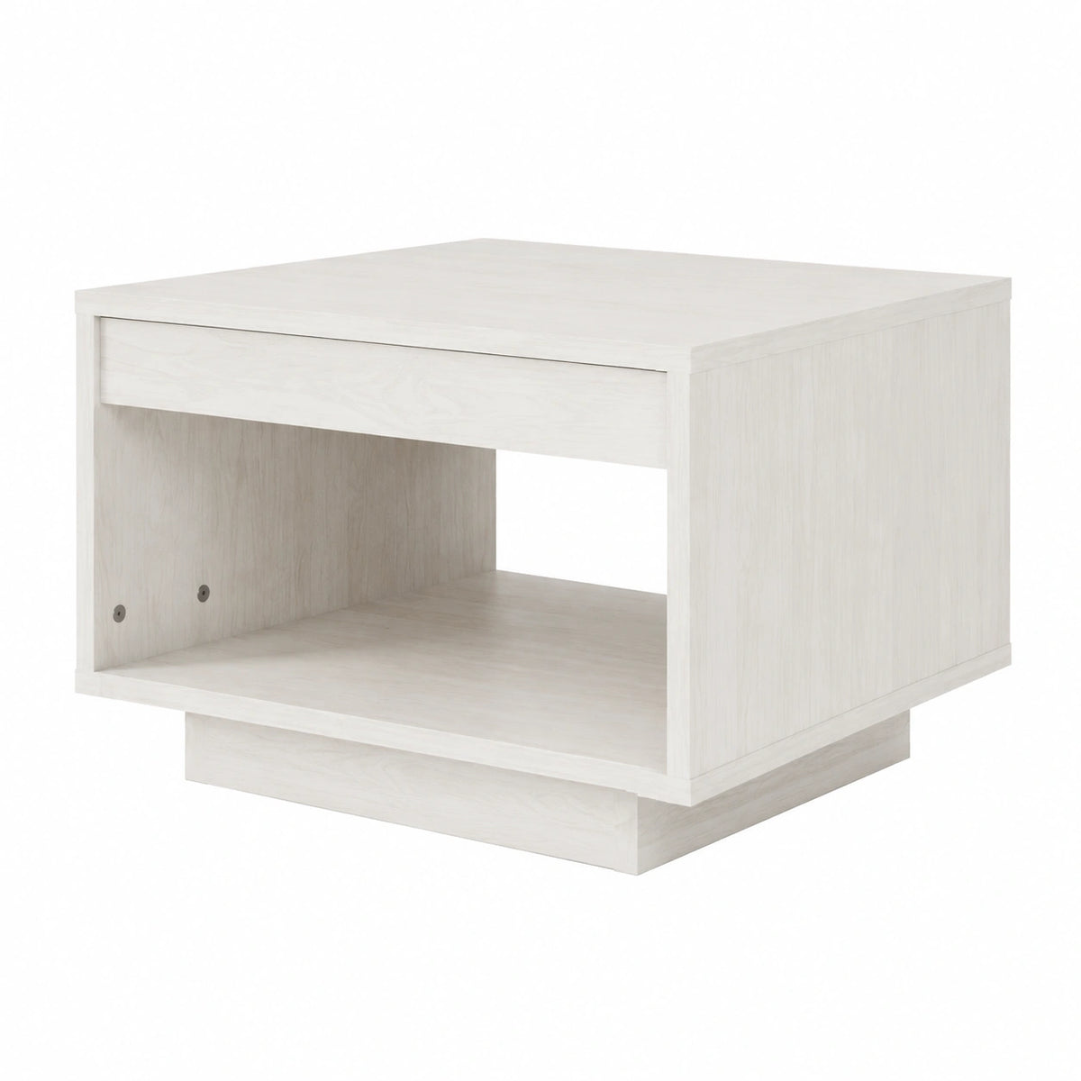 Table basse, extensible, réglable, avec rangement, coloris blanc, 50 x 50 x 33,5 cm, pour le salon