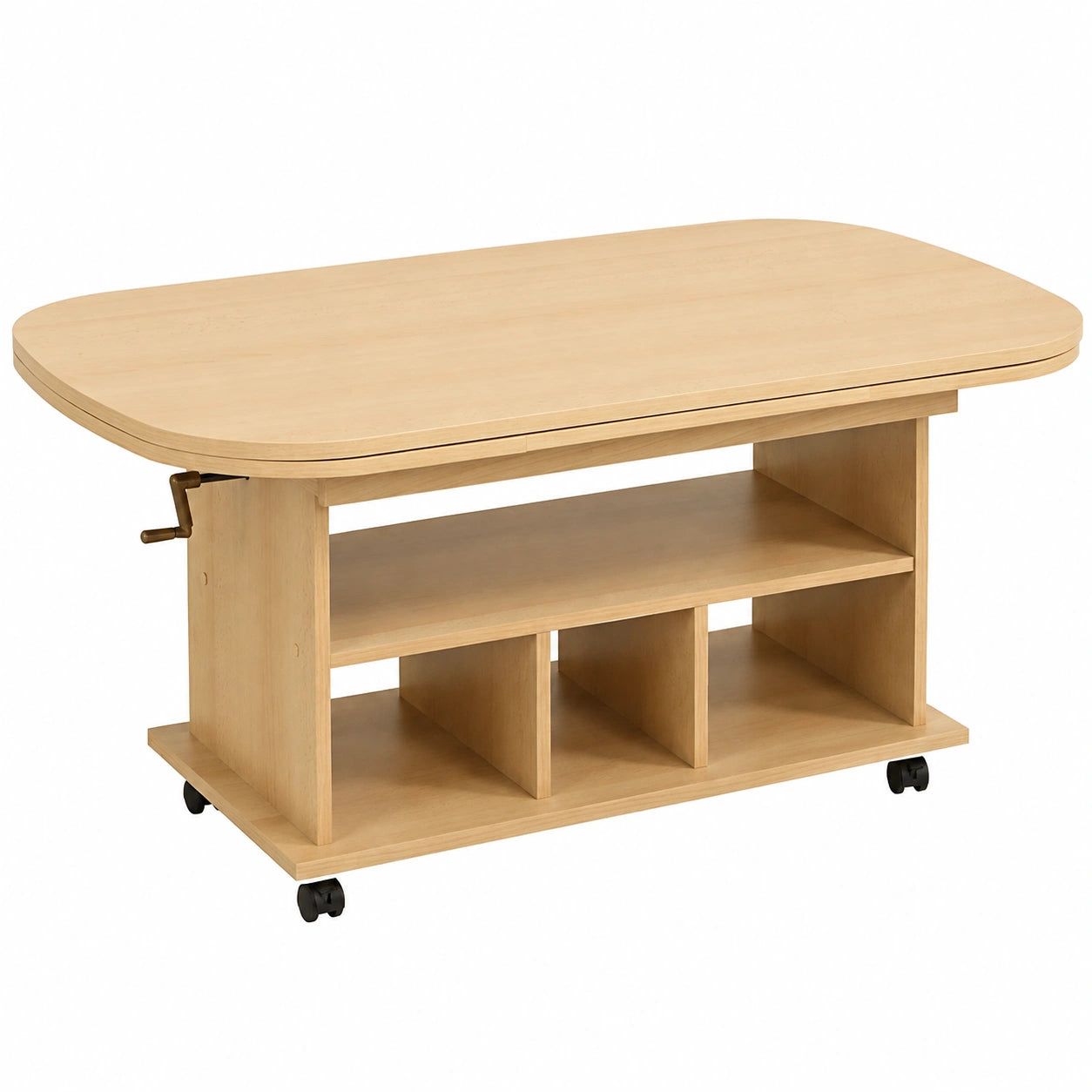 Table basse, extensible, réglable, sur roulettes, pour le salon