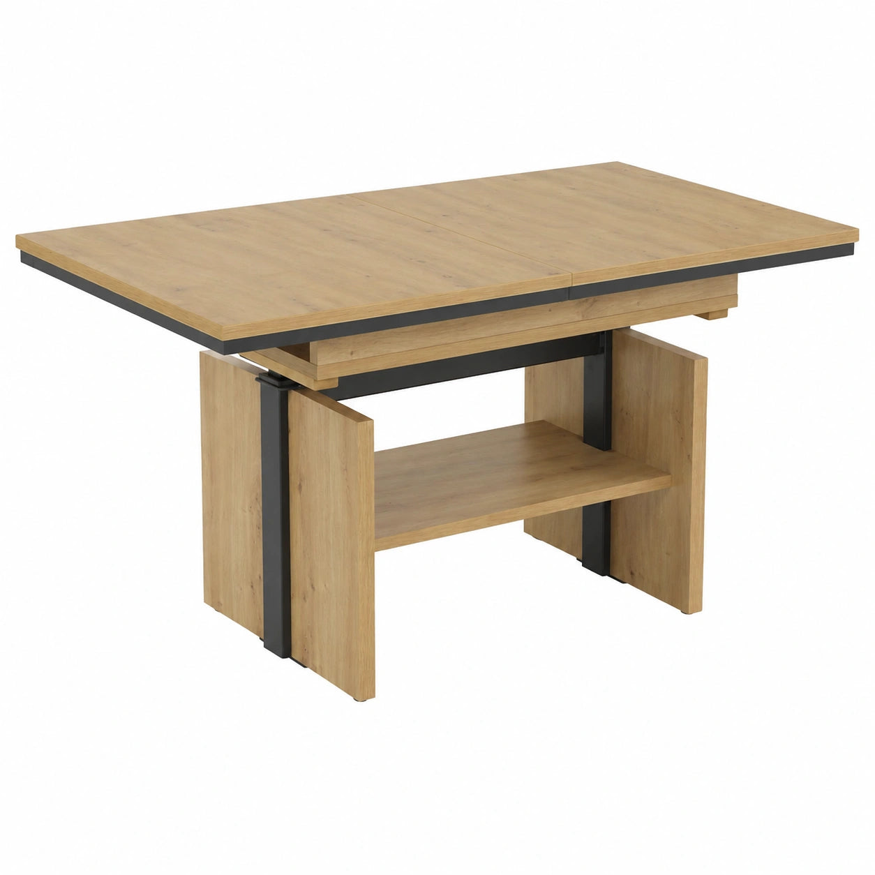 Table basse, extensible, réglable, en chêne, pour le salon