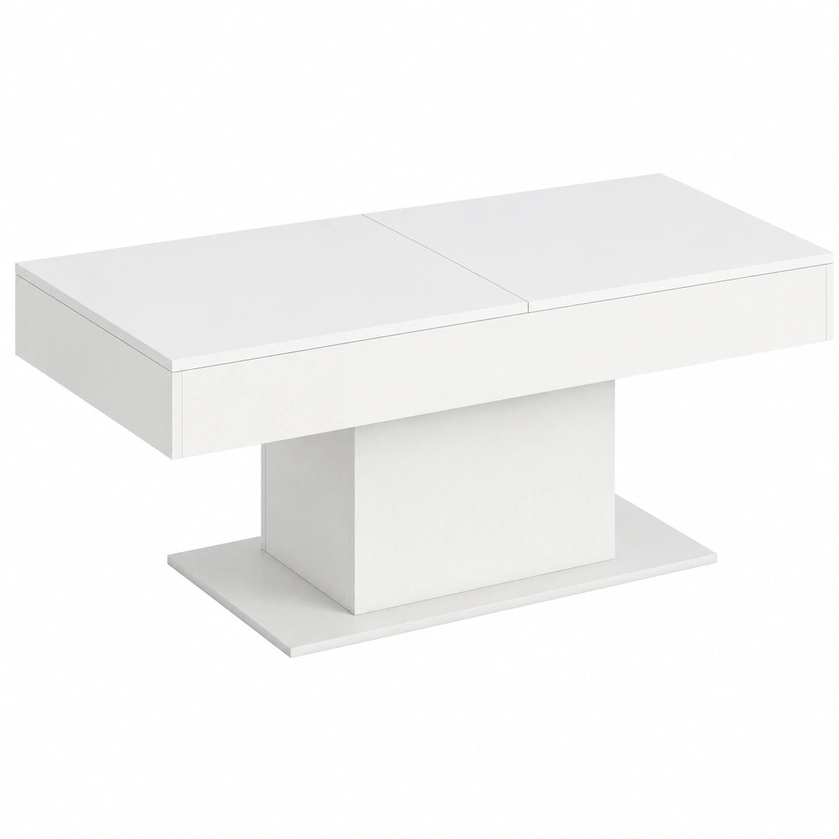 Bureau, extensible, avec rangement, coloris blanc, 178,5 x 53 x 49 cm, pour l’espace de travail
