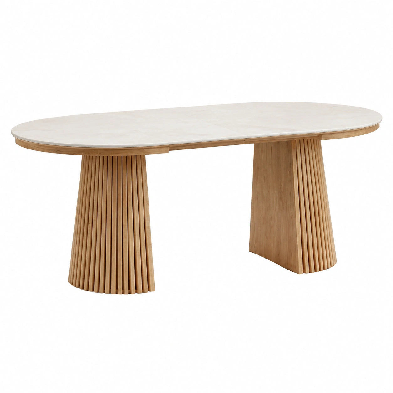 Table à manger, extensible, coloris blanc, pour la salle à manger