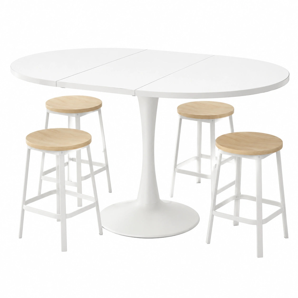Table à manger, 6 places, extensible, coloris blanc, pour la salle à manger
