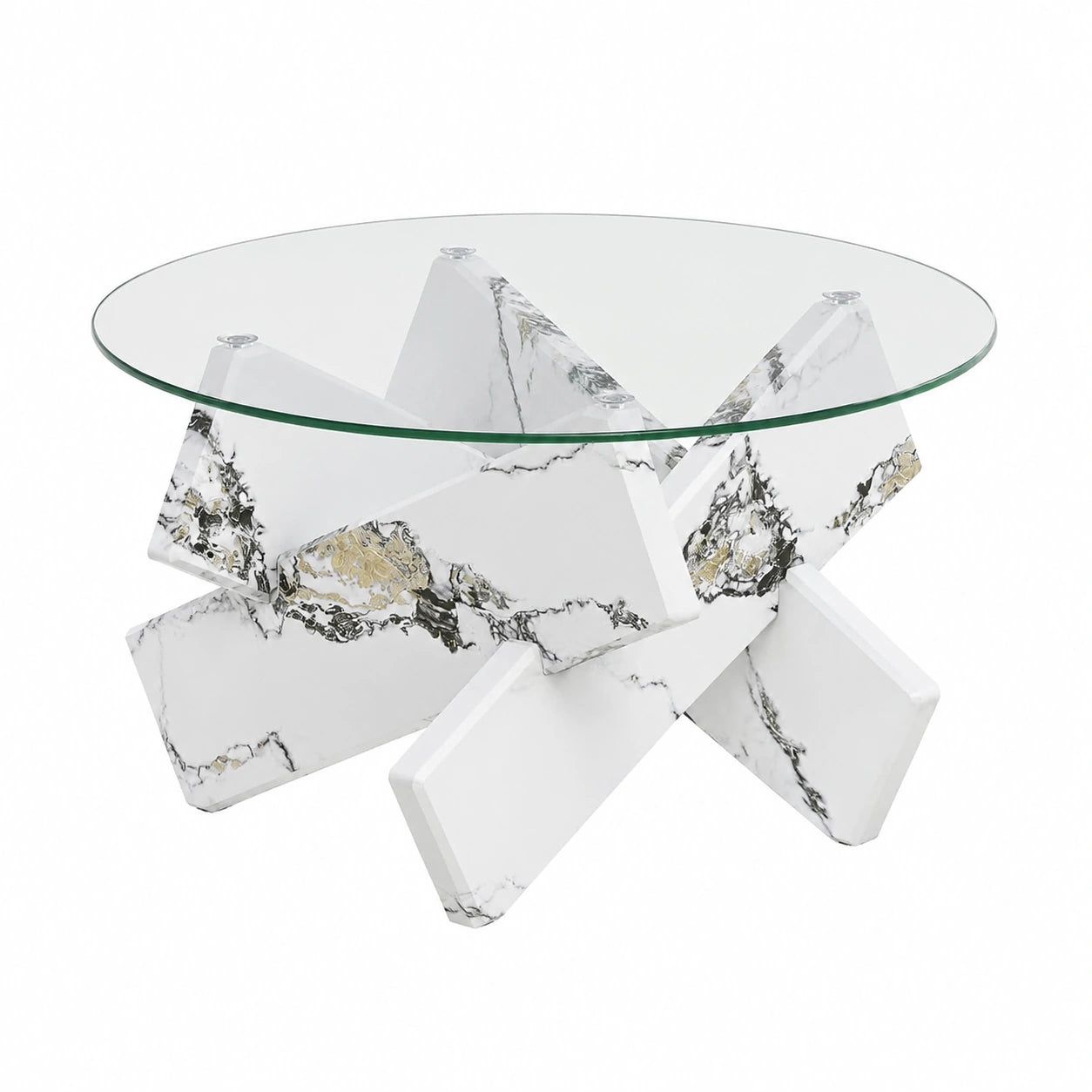 Bureau, en verre trempé, coloris blanc, 79 x 79 x 45 cm, pour l’espace de travail