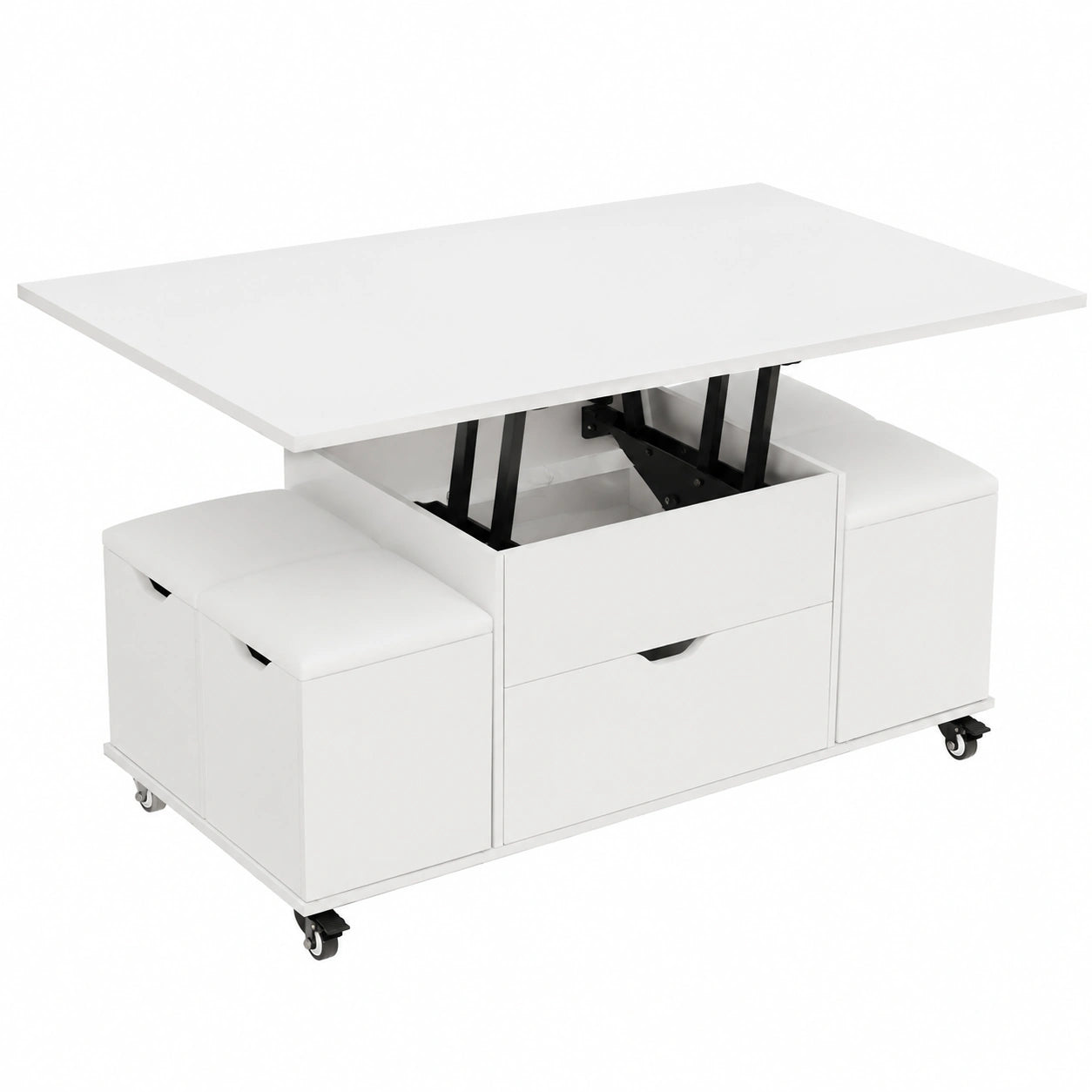 Table à manger, coloris blanc, pour la salle à manger